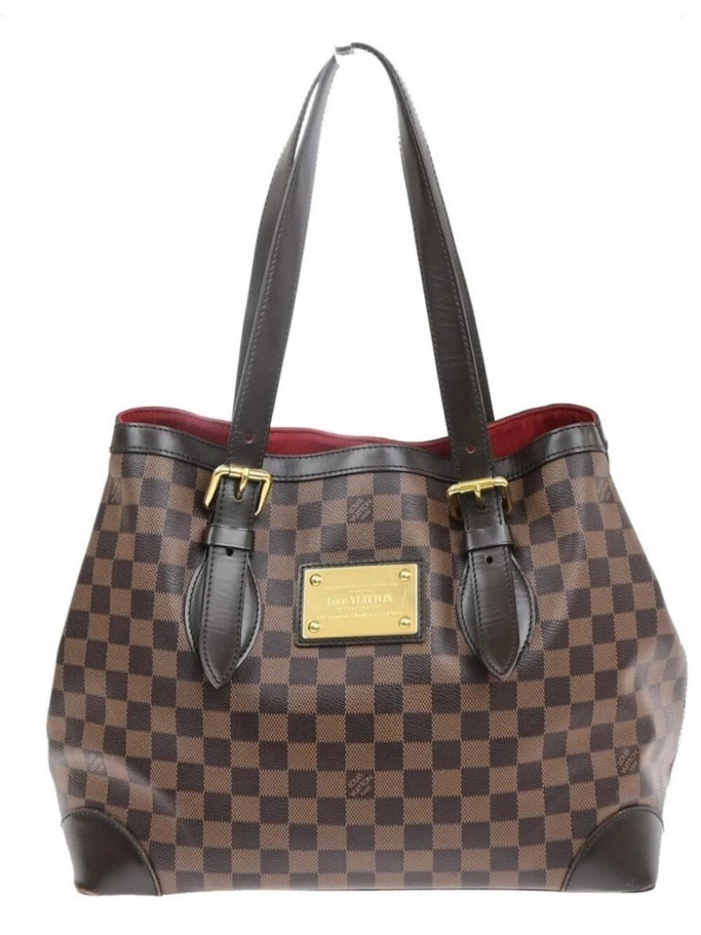 LOUIS VUITLOUIS VUITTON Hampstead MM Shoulder Bag Damier Leather